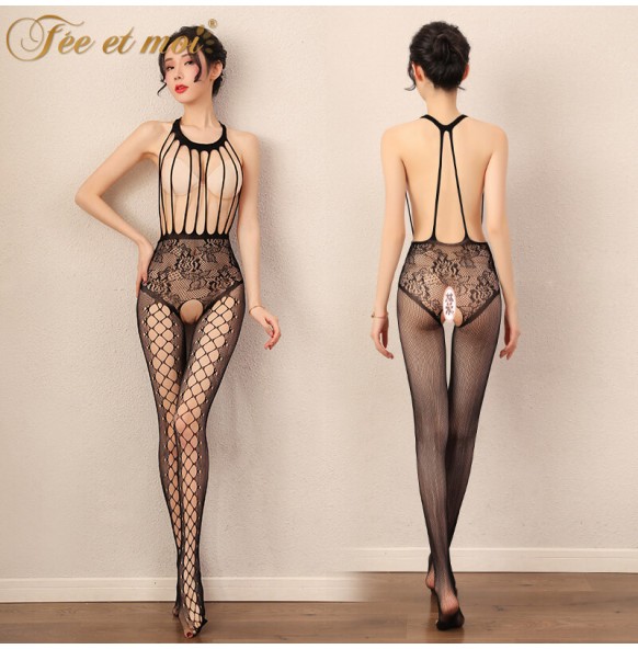 FEE ET MOI Sexy Seethrough Charm Body Stockings (Black) FEE ET MOI Sexy Seethrough Charm Body Stockings (Black)